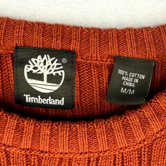 Timberland 100% Cotton Dark‎ Red Sweater Womens Size M - Picture 2 of 9